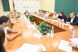 A discussion was held regarding the problem of the disease that appeared in pine plantations in the territory of "Sevan" National Park