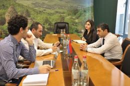 Minister Hakob Simidyan met the co-founder of the public initiative "Green Green" Aram Kosyan and the co-founder of the initiatives "Throwing out garbage is a shame" and "cleaning" Hakob Mikoyan