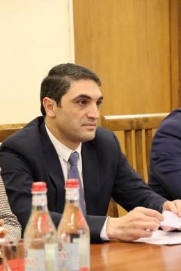 Today Minister of Environment Hakob Simidyan held a working meeting with the delegation headed by the representative of the Food and Agriculture Organization of the United Nations (FAO) in Armenia Raymond Eley