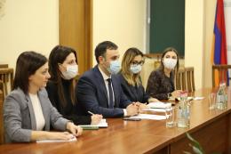 Deputy Minister of Environment of Armenia Aram Meimaryan met Stefan Dion
