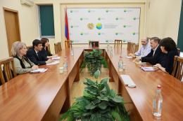 Deputy Minister of Environment Tigran Gabrielyan received the officials of the regional water resources management program of the South Caucasus
