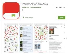 The Red Book of Armenia mobile application containing information on the species registered in the Red Books of Plants and Animals of the Republic of Armenia has been run